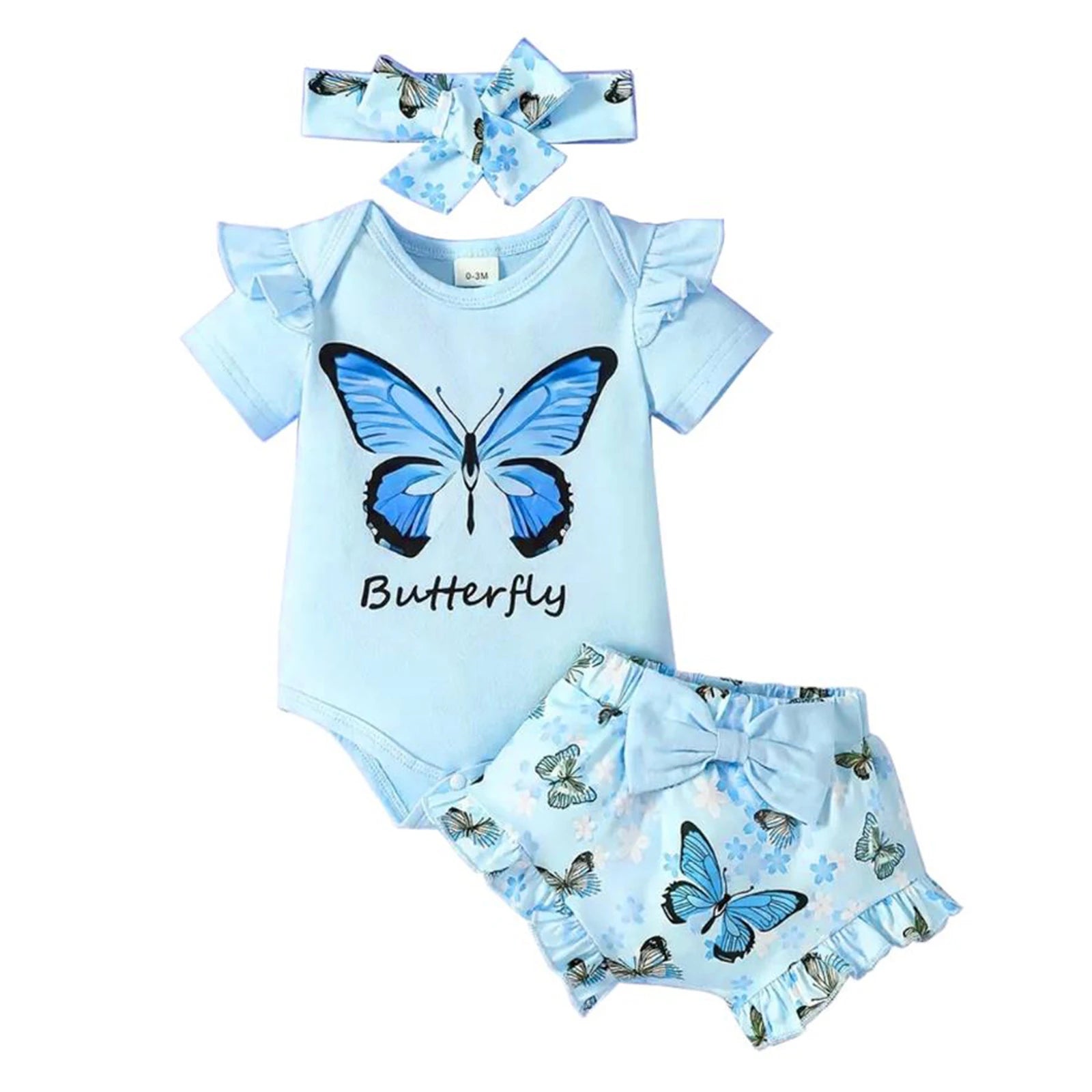 Toddler Girl Floral Print Dress Sleeveless Ruffle Hem Elastic Waist Bow Headband 3 Piece Outfit Set for Summer