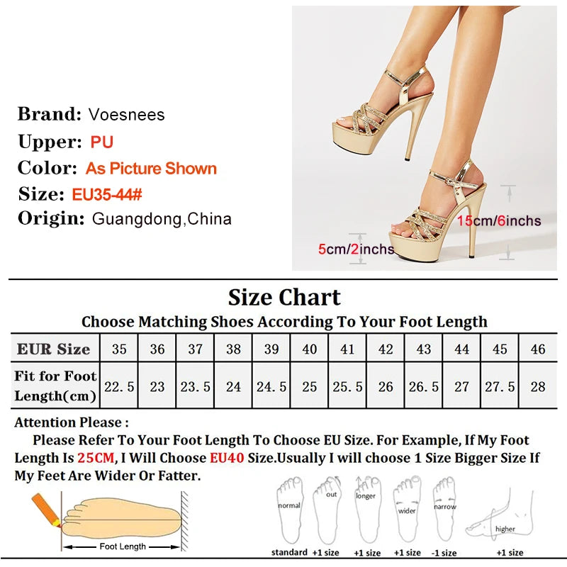 Ladies High Heels Sandals New Arrival 2024 Summer Sexy Stiletto Platform Narrow Band Women Sandals Buckle Strap Nightclub Shoes